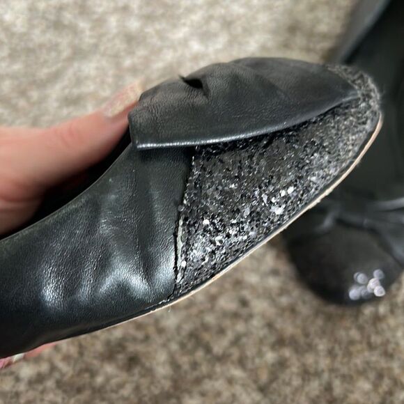 Vince Camuto glitter black ballet flats - Picture 4 of 8